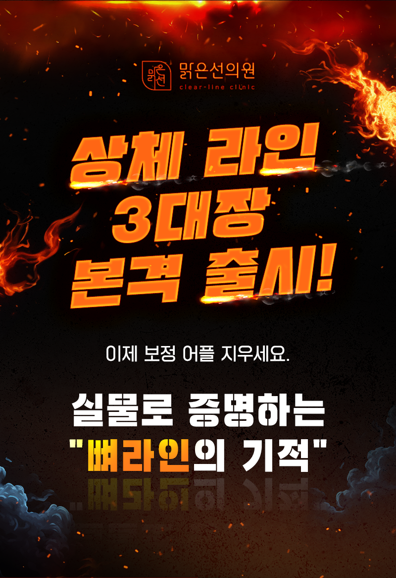 상체 라인 3대장 본격 출시! 실물로 증명하는 뼈라인의 기적